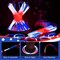 144 Pcs 4th of July Glow Sticks Bulk, Red White Blue 3 Colors in 1 Glow in the Dark Stick, Lightup Bracelet Necklace